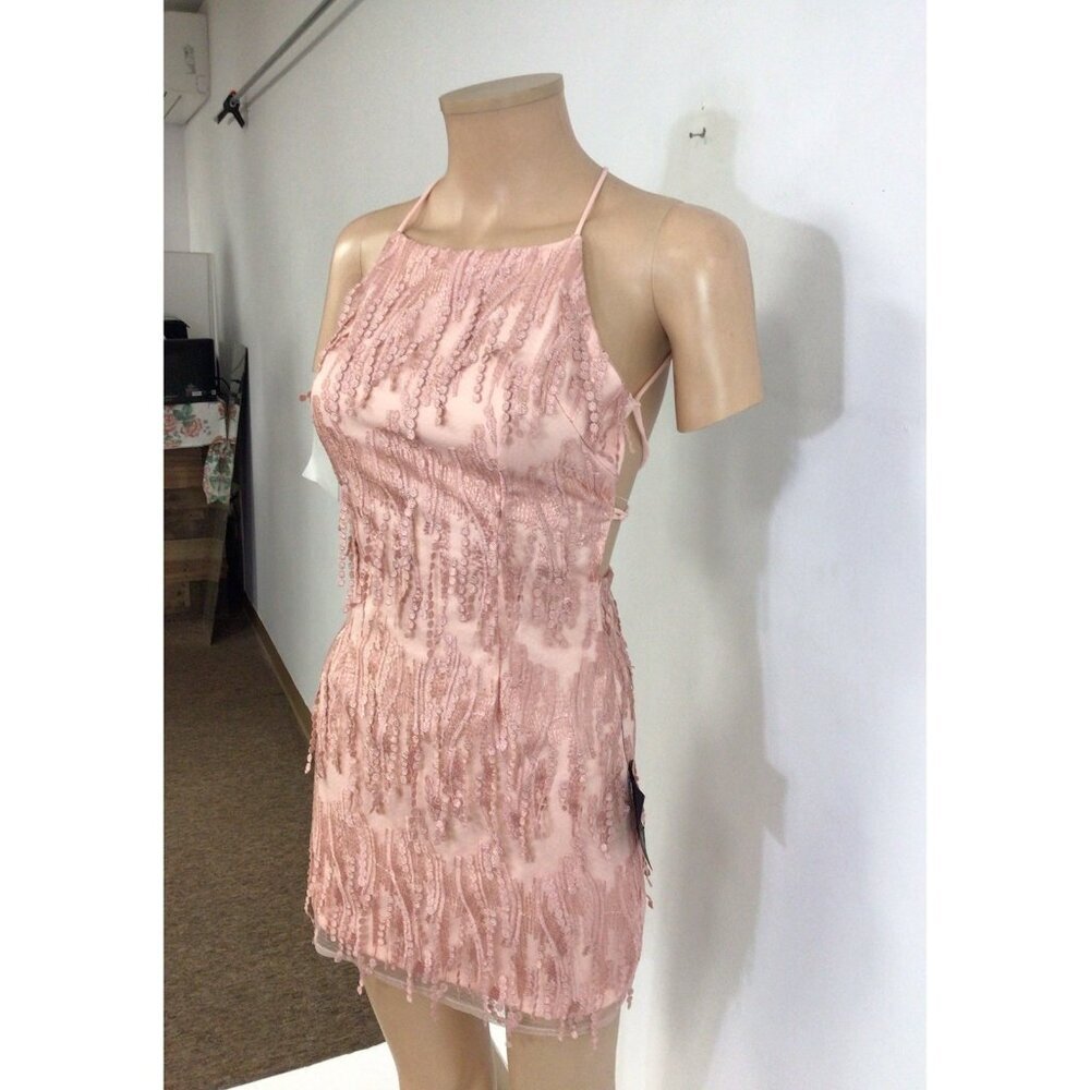 Lulus Pink Flapper Dress Party Open Back Womens XS NEW